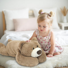 Niuniu Daddy 24in weighted bear body in a cuddly pose