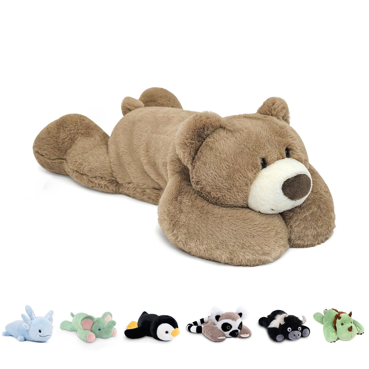 Niuniu Daddy 24in weighted bear head close-up showing comforting hug potential