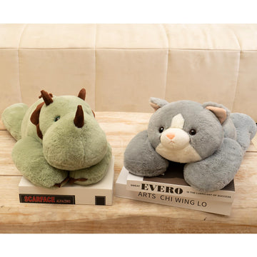Niuniu Daddy 3.5lb dino offers a comforting sleep partner.