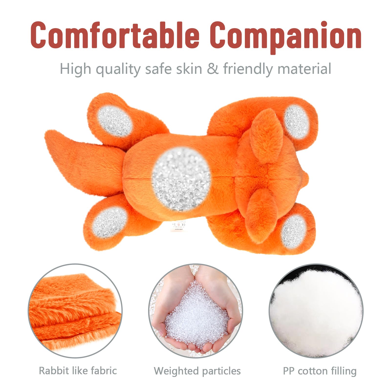 Niuniu Daddy fox weighted plush for adult relaxation after work.