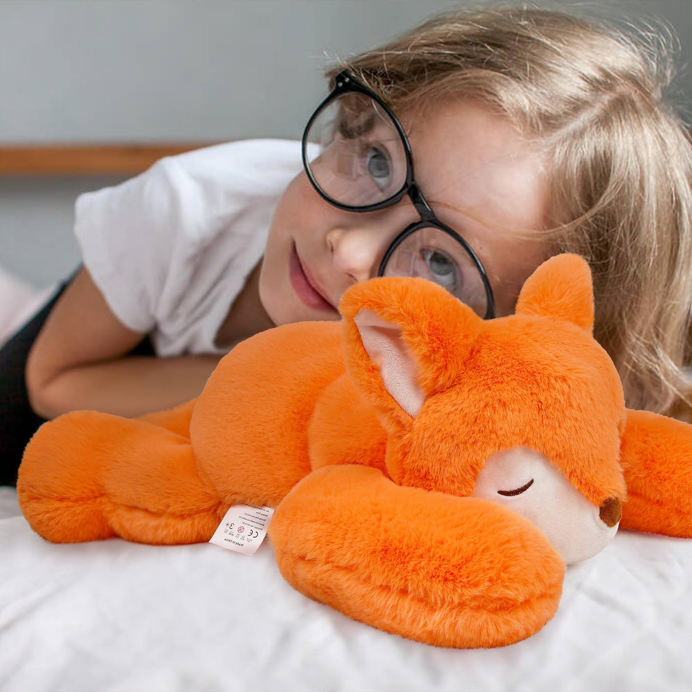 Niuniu Daddy fox weighted plush fur closeup with ultra-soft texture.