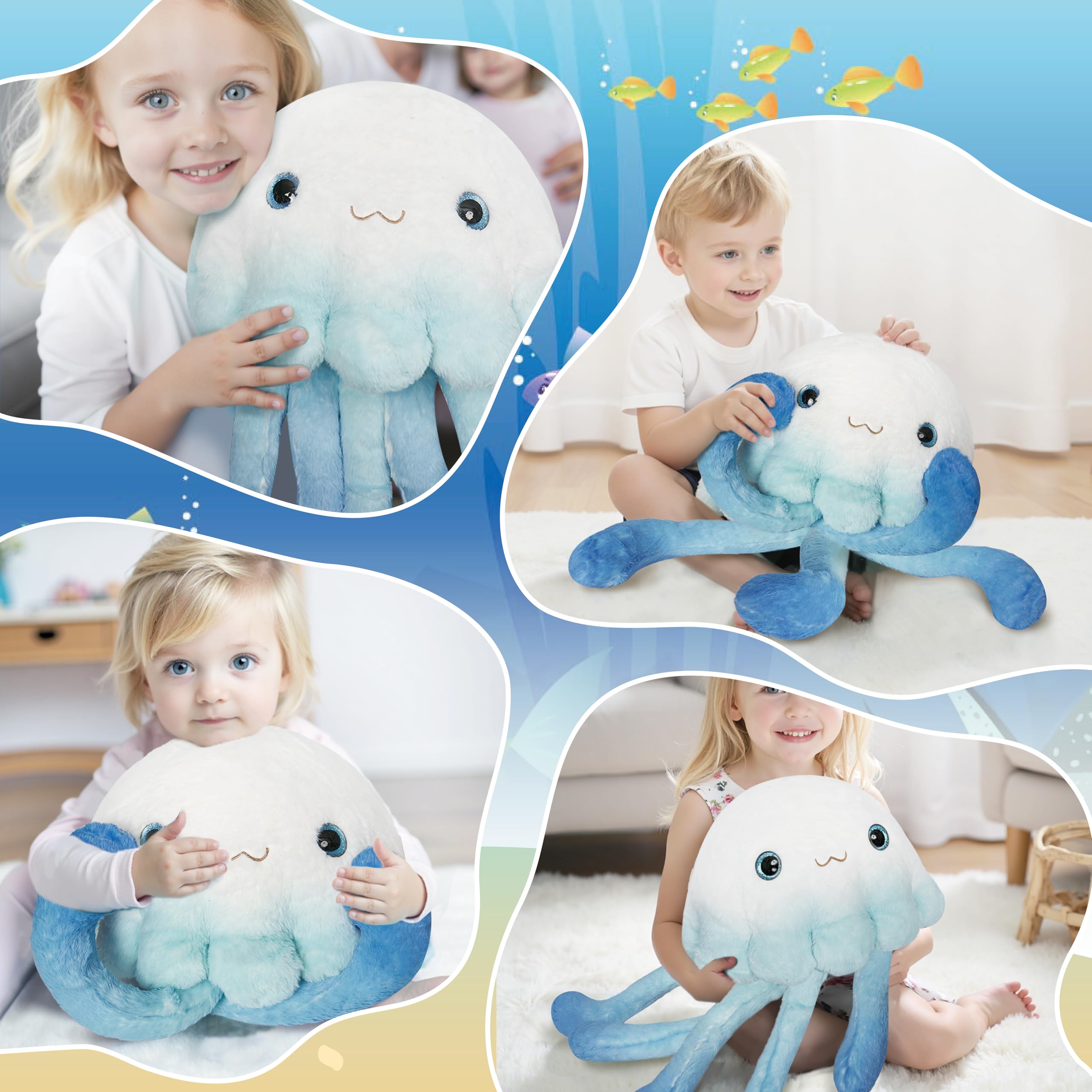 Niuniu Daddy giant jellyfish plush sleeping position fosters cozy nest-like hugs.