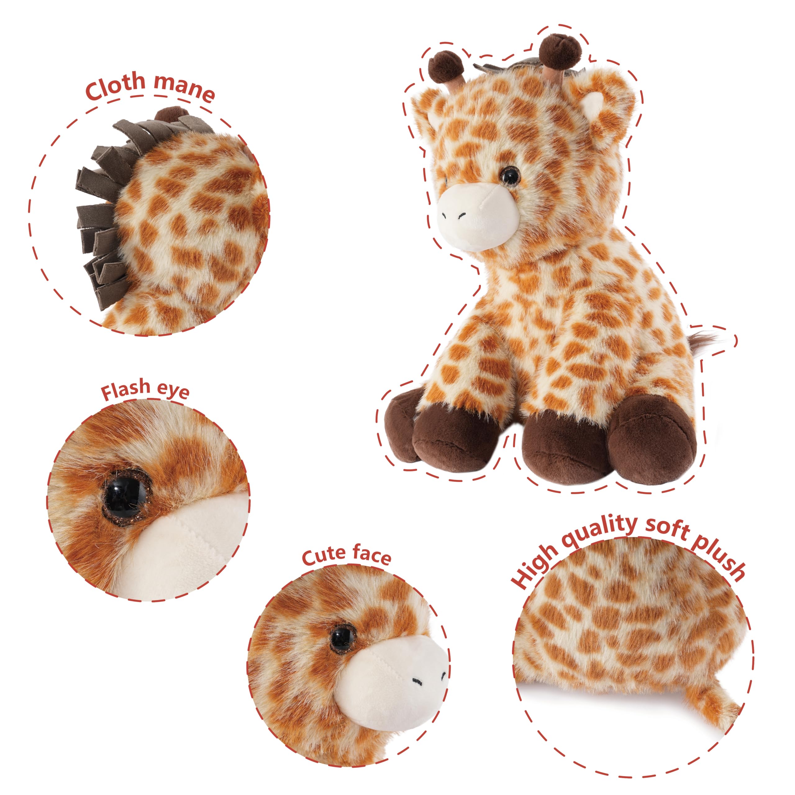 Niuniu Daddy giraffe weighted plush with ABS silicone soles for stable placement