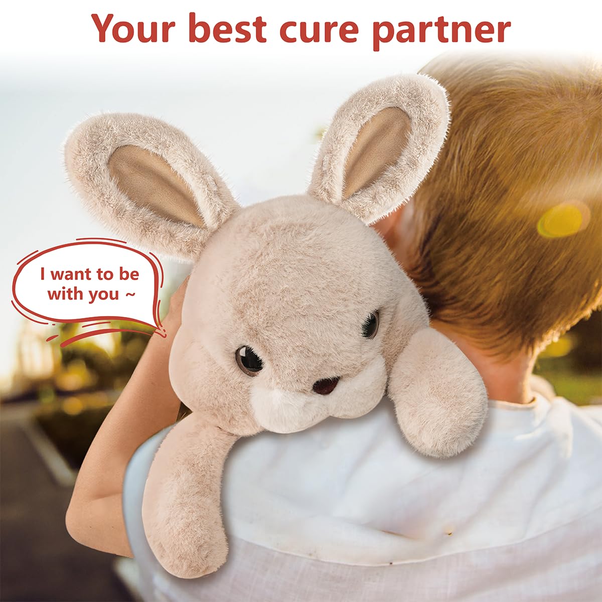 Niuniu Daddy huggable weighted plush toy provides a reassuring squeeze for kids and adults.
