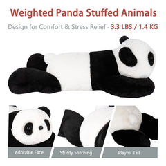 Niuniu Daddy Panda weighted plush hug provides snug, comforting embrace