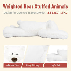 Niuniu Daddy polar bear weighted toy gift-ready packaging on display.