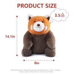 Niuniu Daddy Red Panda stitching detail emphasizes handmade durability and long-lasting cuddle.