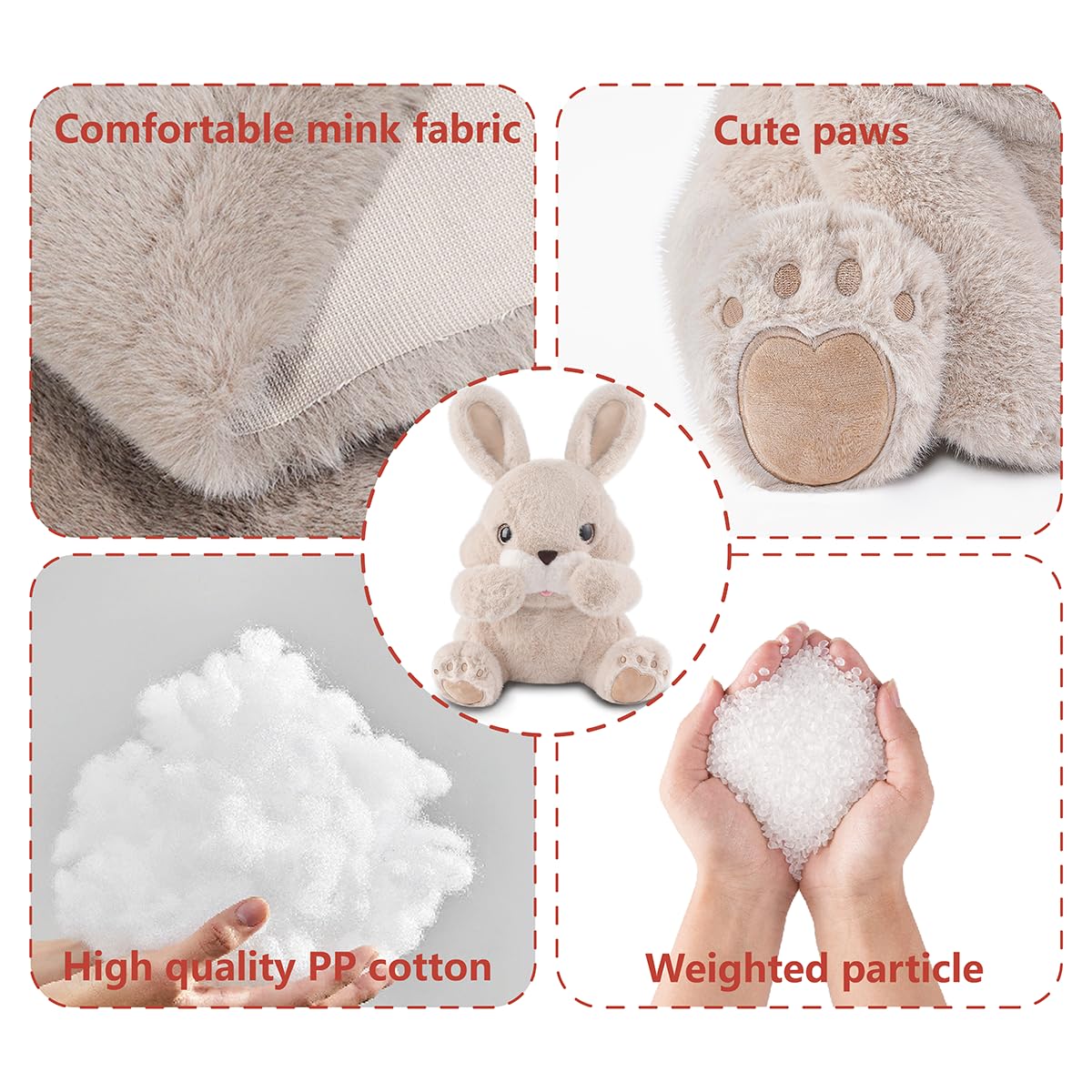 Niuniu Daddy sitting bunny gift-ready box, ideal for birthdays and special occasions.