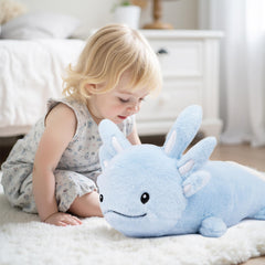 Niuniu Daddy soft fluffy axolotl fur detail for cozy hugs and tactile exploration