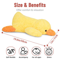Niuniu Daddy weighted duck soft fur close-up emphasizes plush texture.