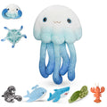 Niuniu Daddy weighted jellyfish plush front view for cuddling and comfort.