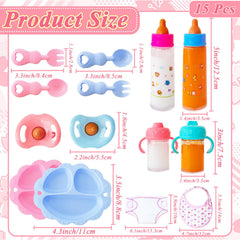 Niurewan doll bibs in pink and blue for gentle mealtime pretend
