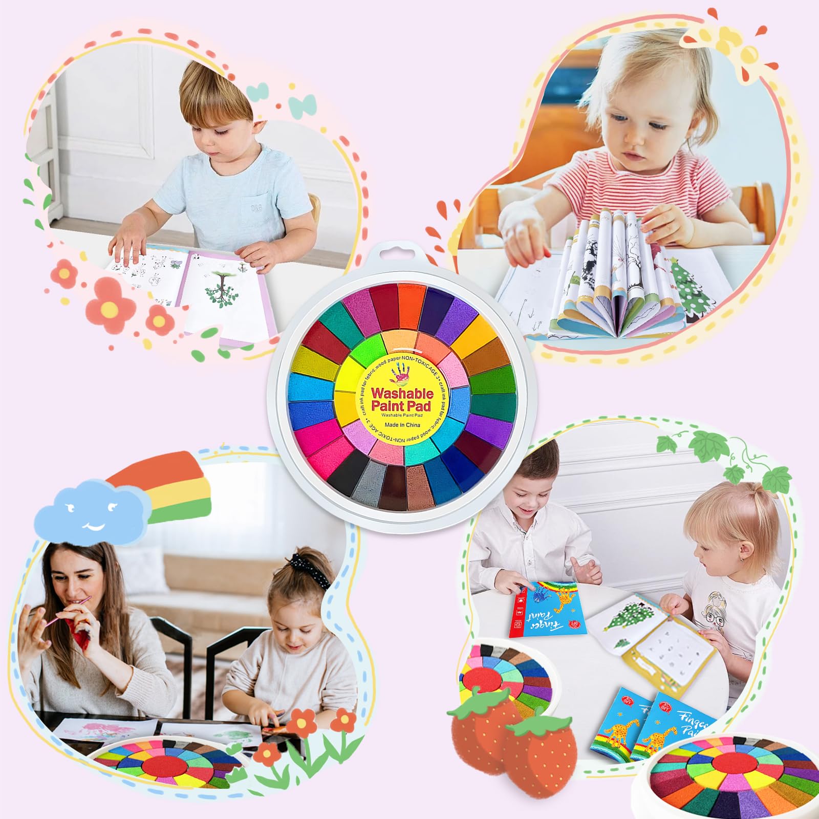 Niurewan family art time highlights bonding during a DIY painting activity.
