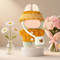 NiXiSHEEN crochet bagpack complements the outfit for versatile display.