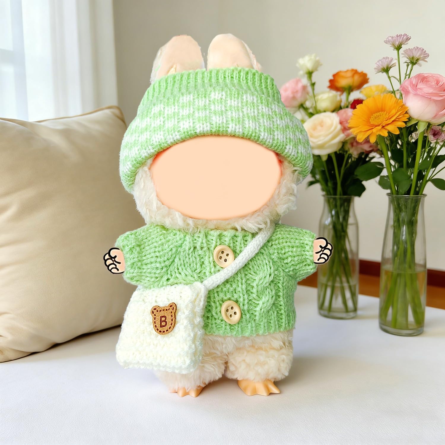 NiXiSHEEN white crossbody bag perfect for completing doll outfits.
