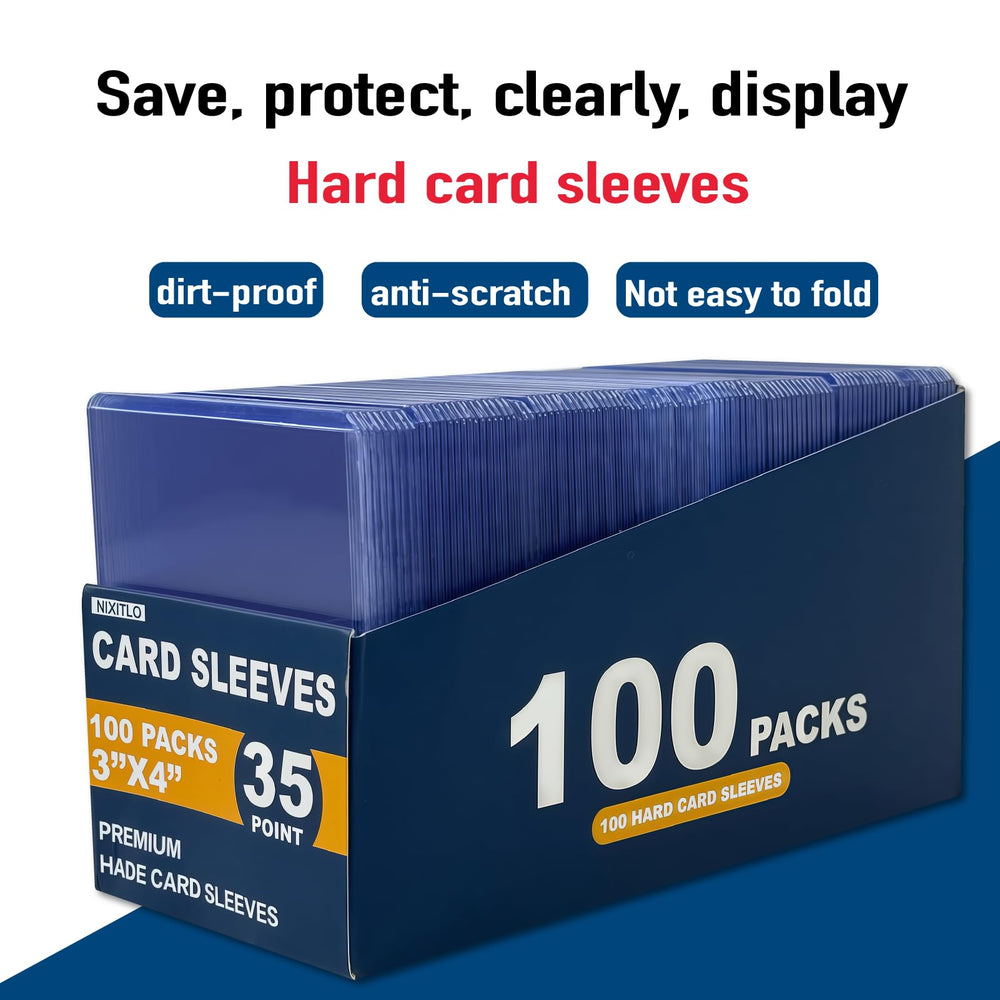 Close-up of the rigid top loader shielding a baseball card.