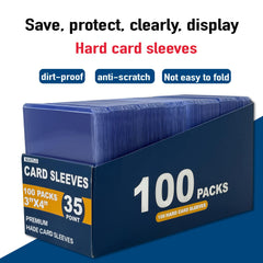 Close-up of the rigid top loader shielding a baseball card.