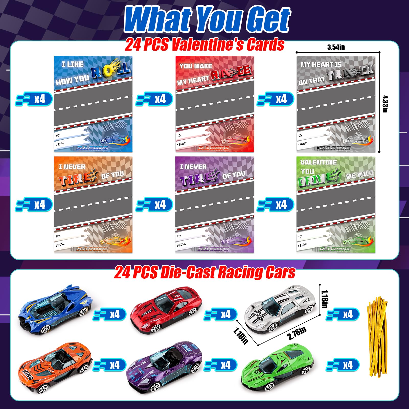 NizyDue die-cast racing cars for classroom gifts and interactive play.