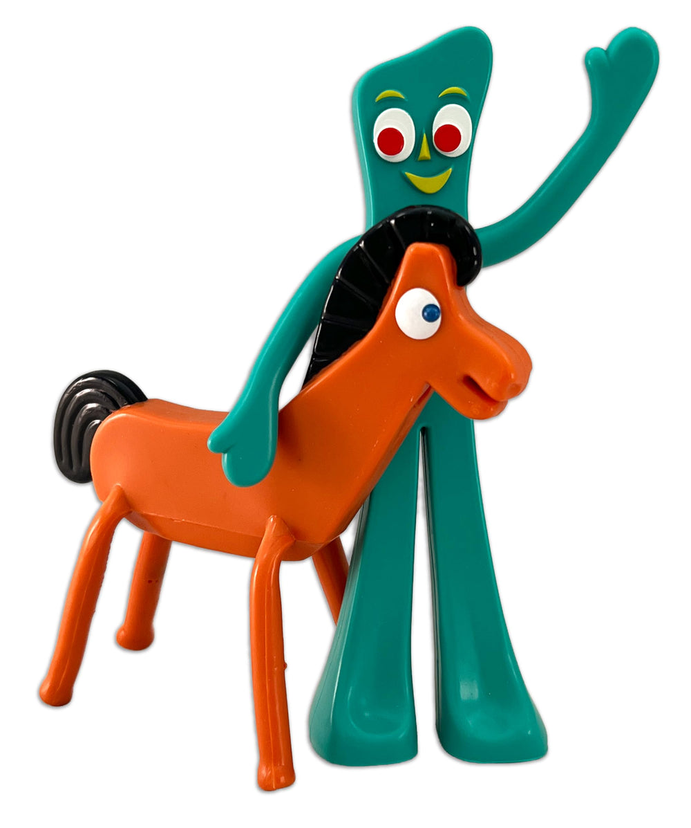 NJ Croce Gumby and Pokey bendable figure in dynamic pose for imaginative play