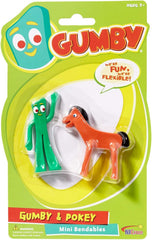 NJ Croce Gumby and Pokey bendable duo for imaginative play and desk display.
