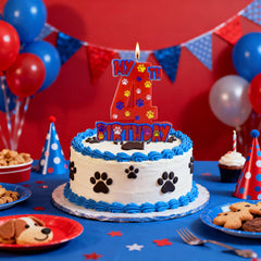 NKM eco-friendly dog paw candle for safe, sustainable party decor