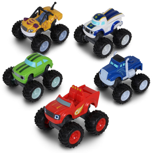 NKOK Blaze Monster Truck with free-wheel action for imaginative play and STEM-inspired speed.