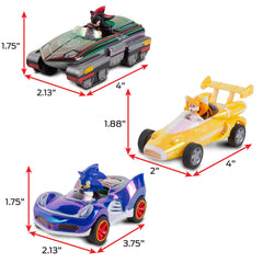 NKOK Grippy rubber tires provide secure indoor racing on smooth surfaces.