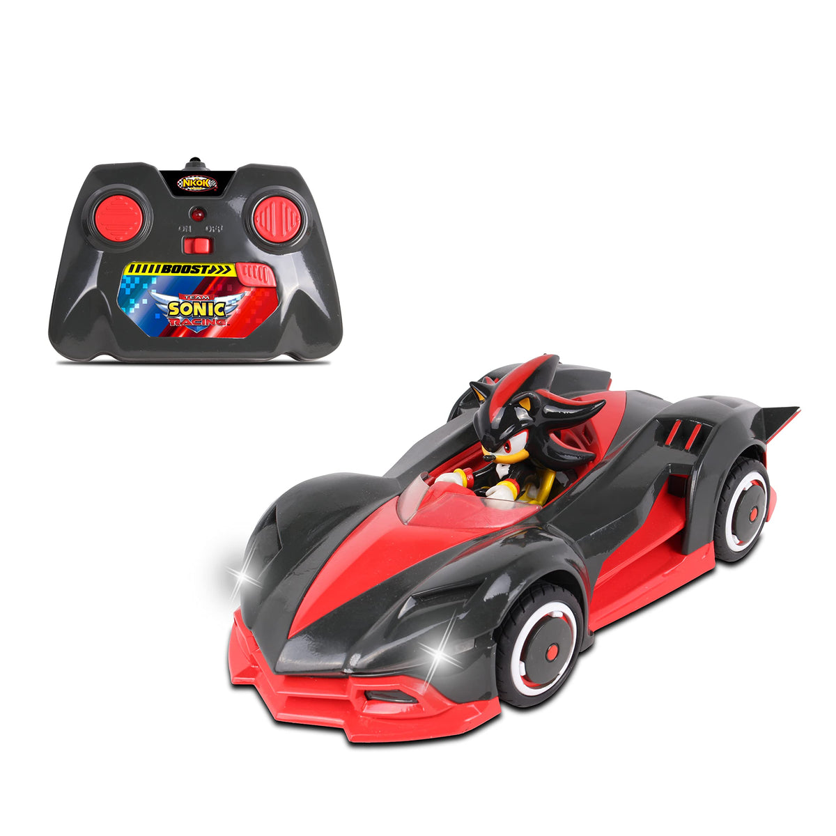 NKOK Shadow Hedgehog RC car with authentic detail and speed-ready styling.