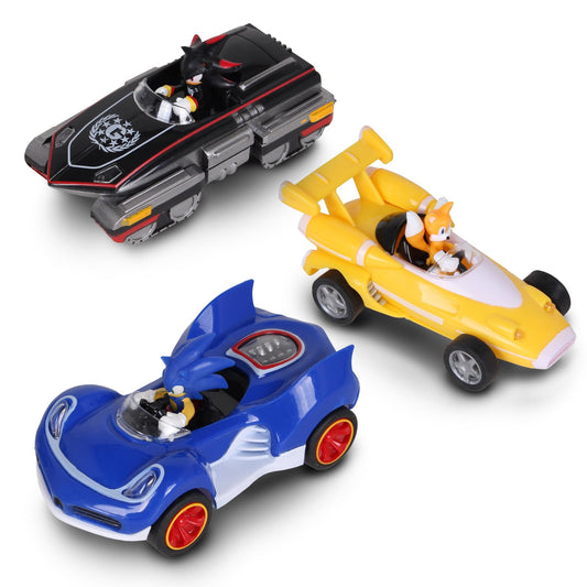 NKOK Sonic pullback figure showcasing iconic character design for display and speedy play.