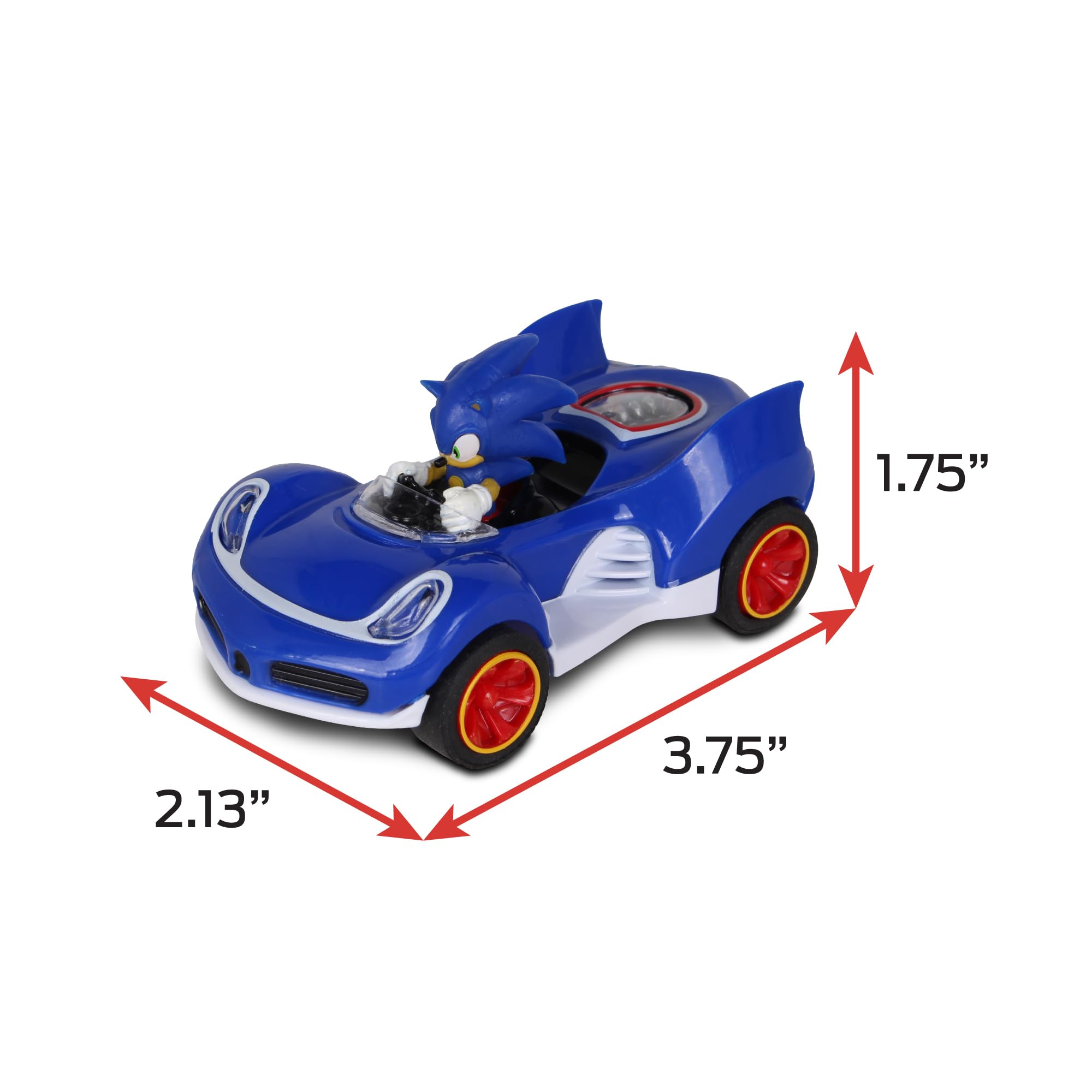 NKOK Sonic Speed Star pullback top view highlights compact size for travel.