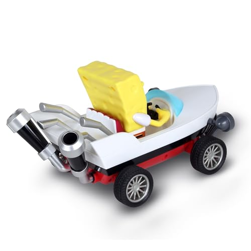 NKOK SpongeBob Boatmobile features grippy rubber tires for traction on surfaces