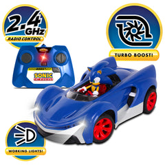 NKOK Team Sonic Racing car with working lights for night play