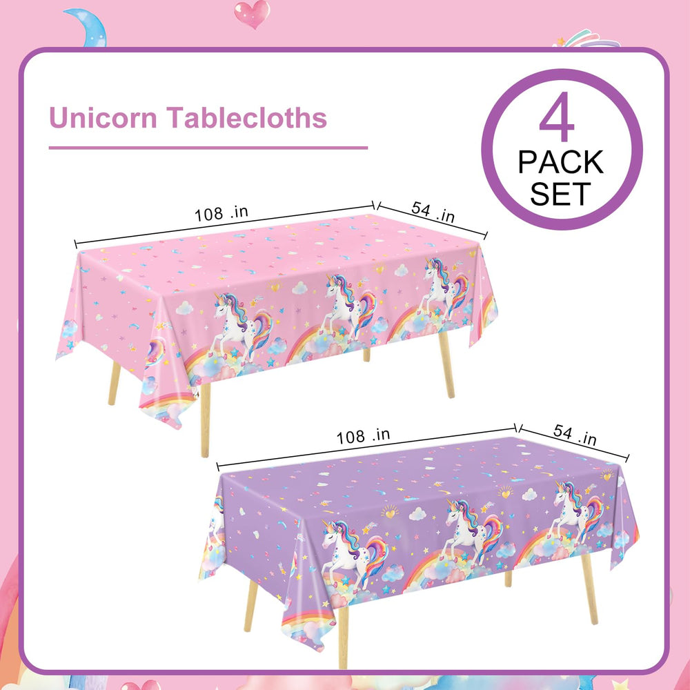 NKPDAXM dreamy unicorn design tablecloth ideal for birthday decor.