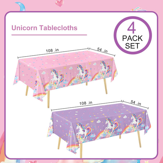 NKPDAXM dreamy unicorn design tablecloth ideal for birthday decor.