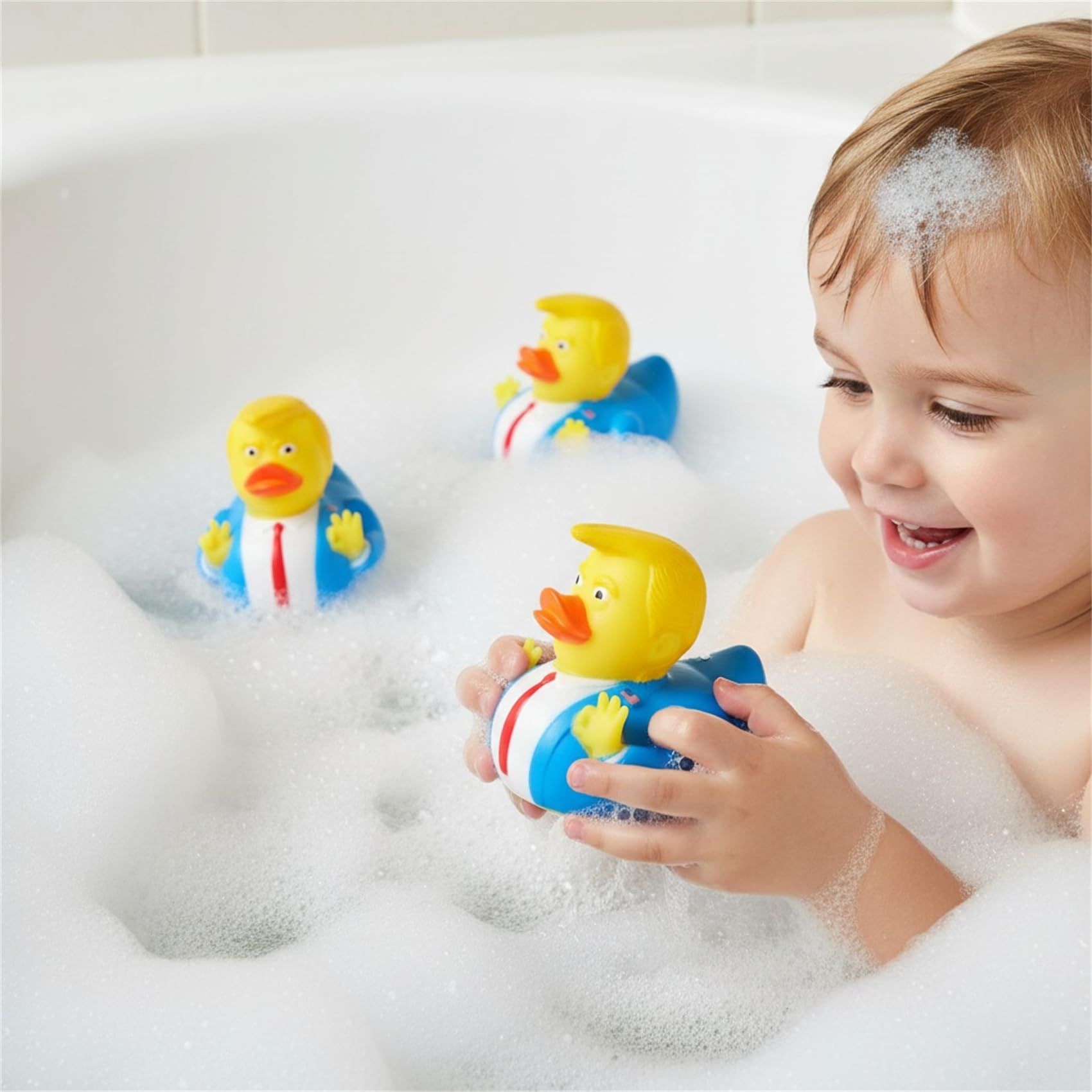 NNCEVM Donald Trump duck bath toy with cheeky design