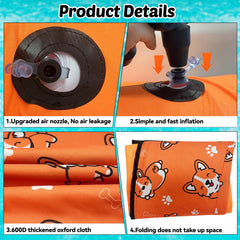 NNG pet-friendly water float with durable fabric and cheerful print