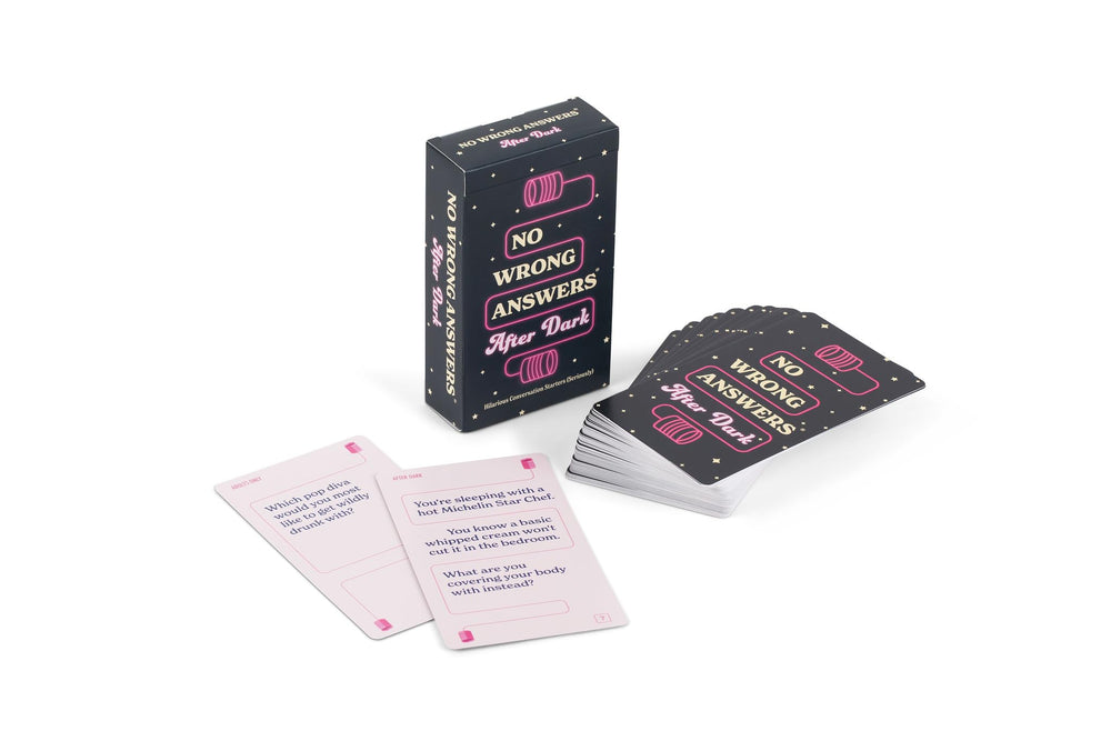 No Wrong Answers After Dark compact box ready for display