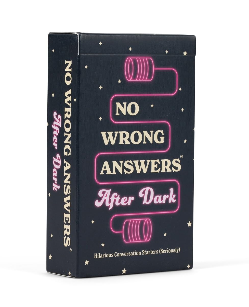 No Wrong Answers After Dark question cards on table spark easy laughs