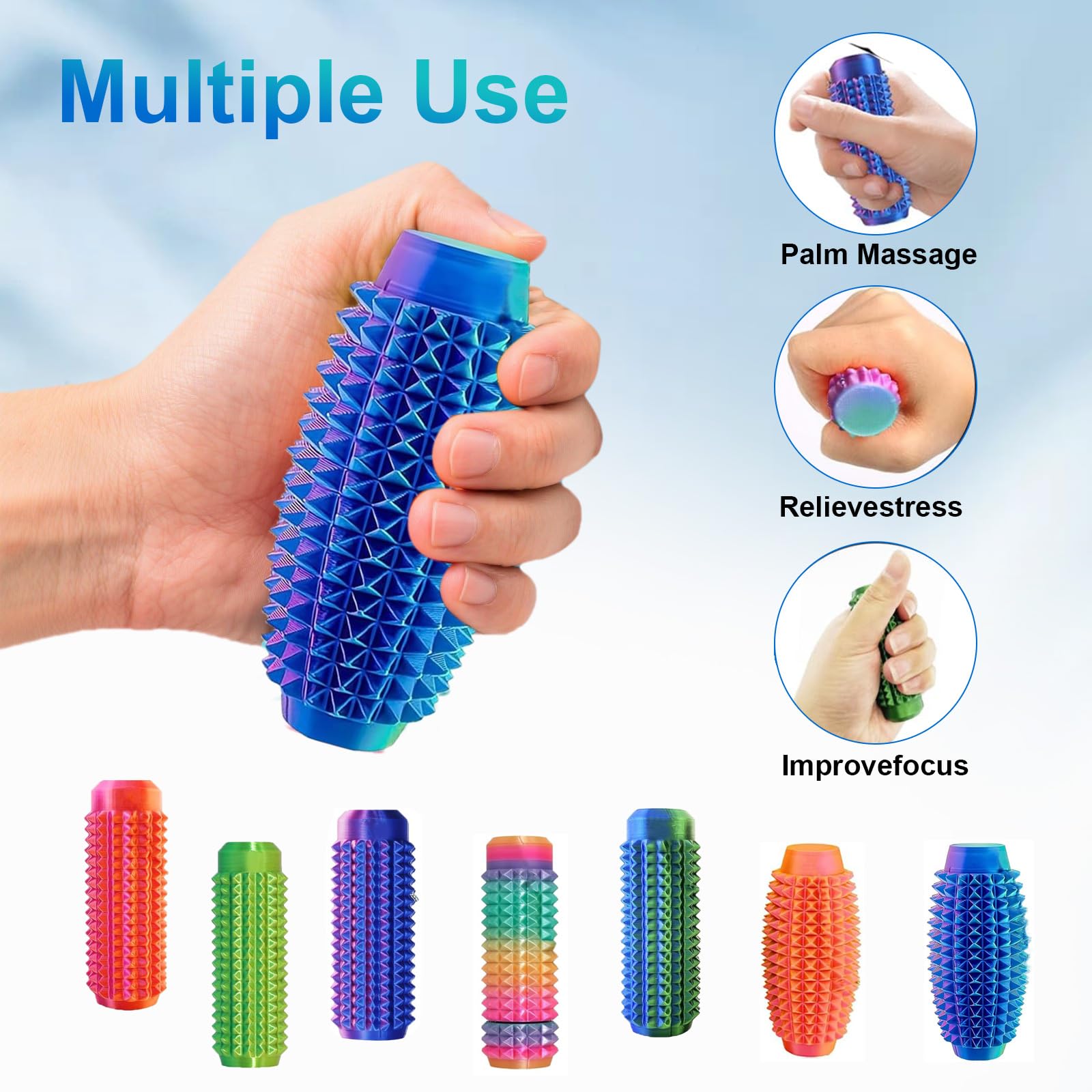 Noafuxy Little Ouchies compact keychain for portable anxiety relief anywhere.