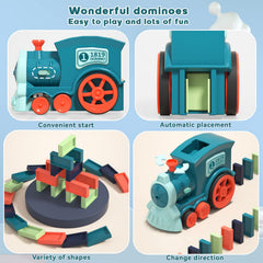 Noaideoi Domino blocks colorful lineup ready for a chain reaction