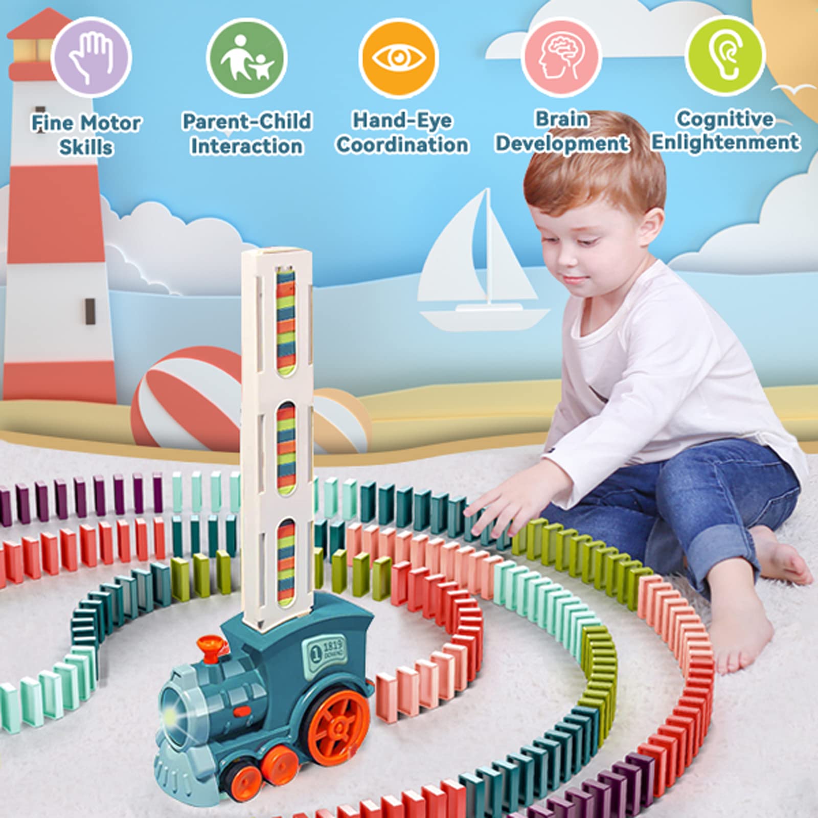 Noaideoi Train lights and sounds enhance sensory play