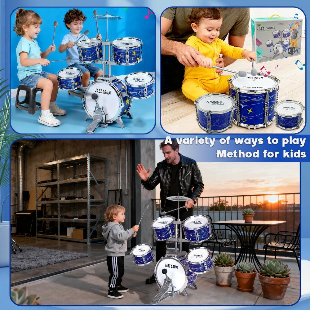 Noaideoi Kids Drum Set: cymbal adds brightness and accents to mini songs