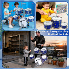 Noaideoi Kids Drum Set: cymbal adds brightness and accents to mini songs