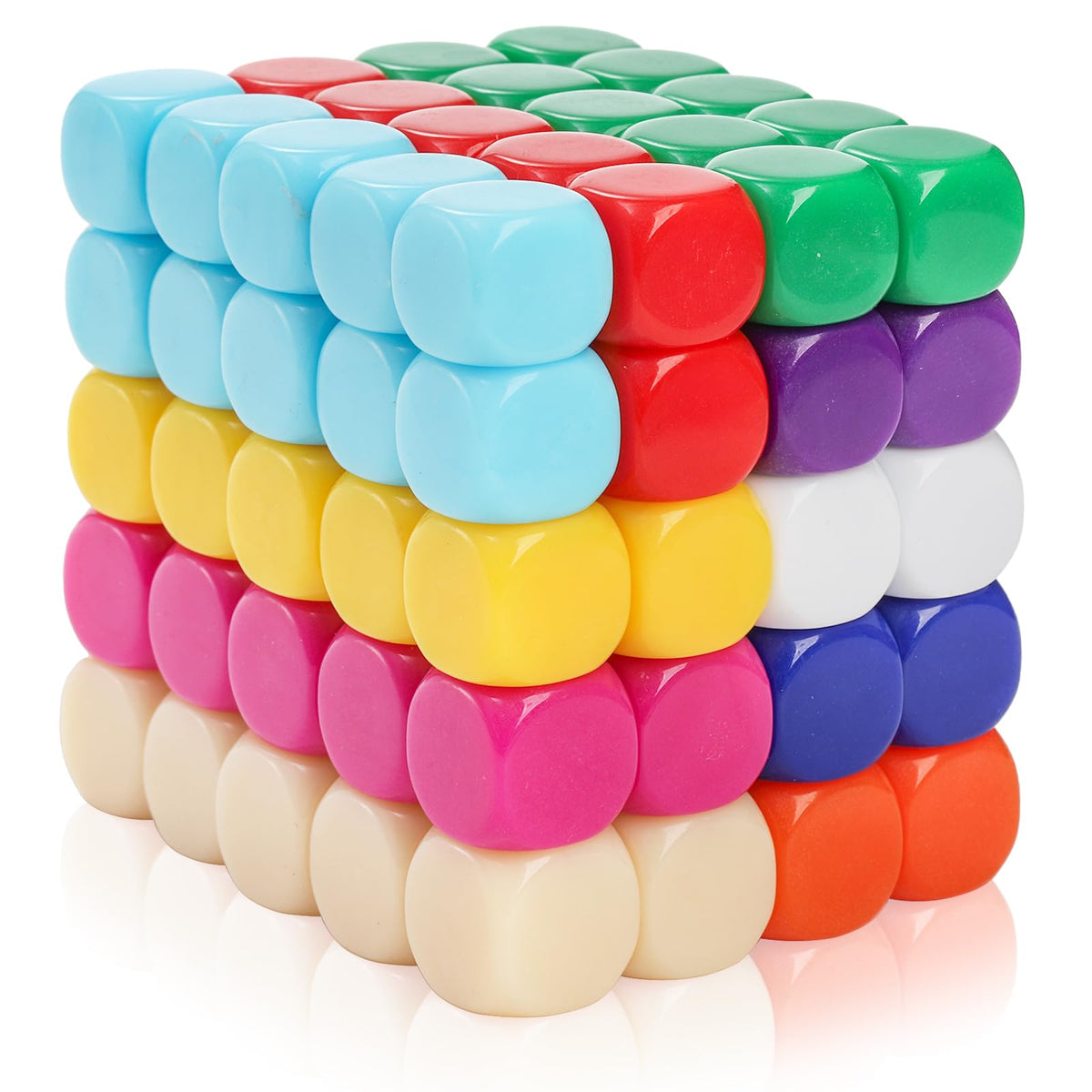 Noamus blank dice 16mm side view for versatile DIY projects and quick crafting ideas.