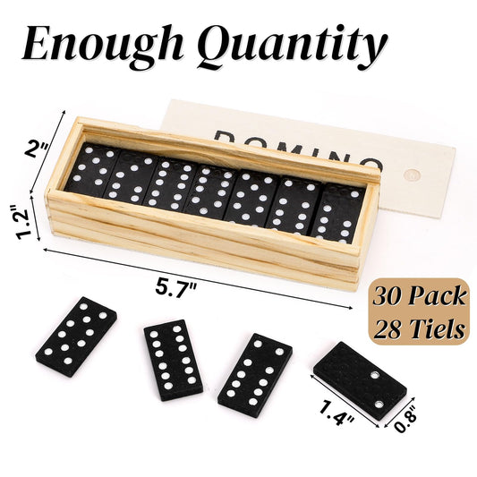 Noamus domino tiles with recessed pips for easy play.