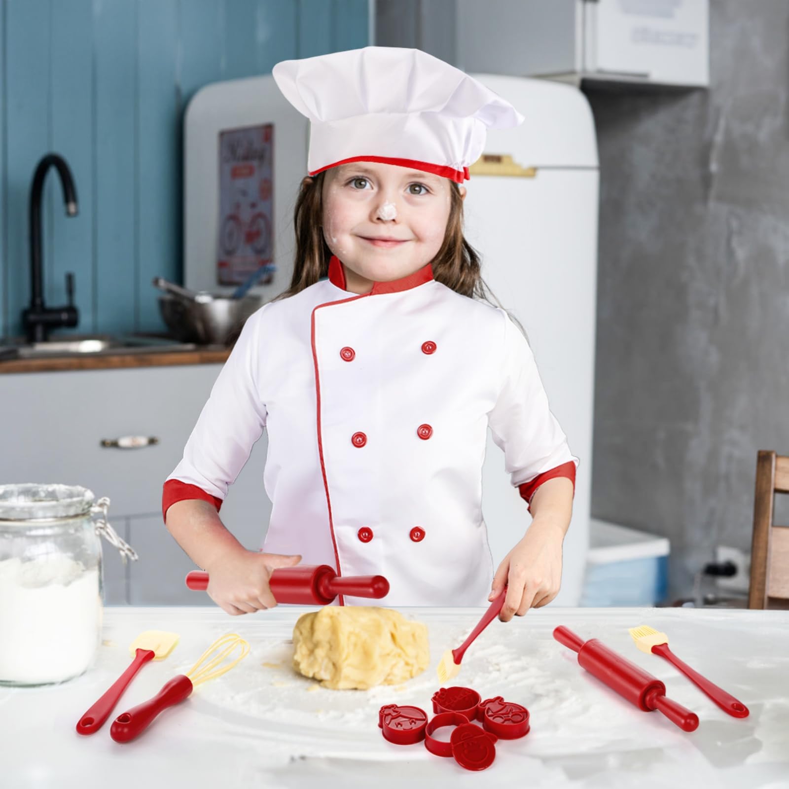 Noamus whisk helps kids mix pretend batter with a real feel.