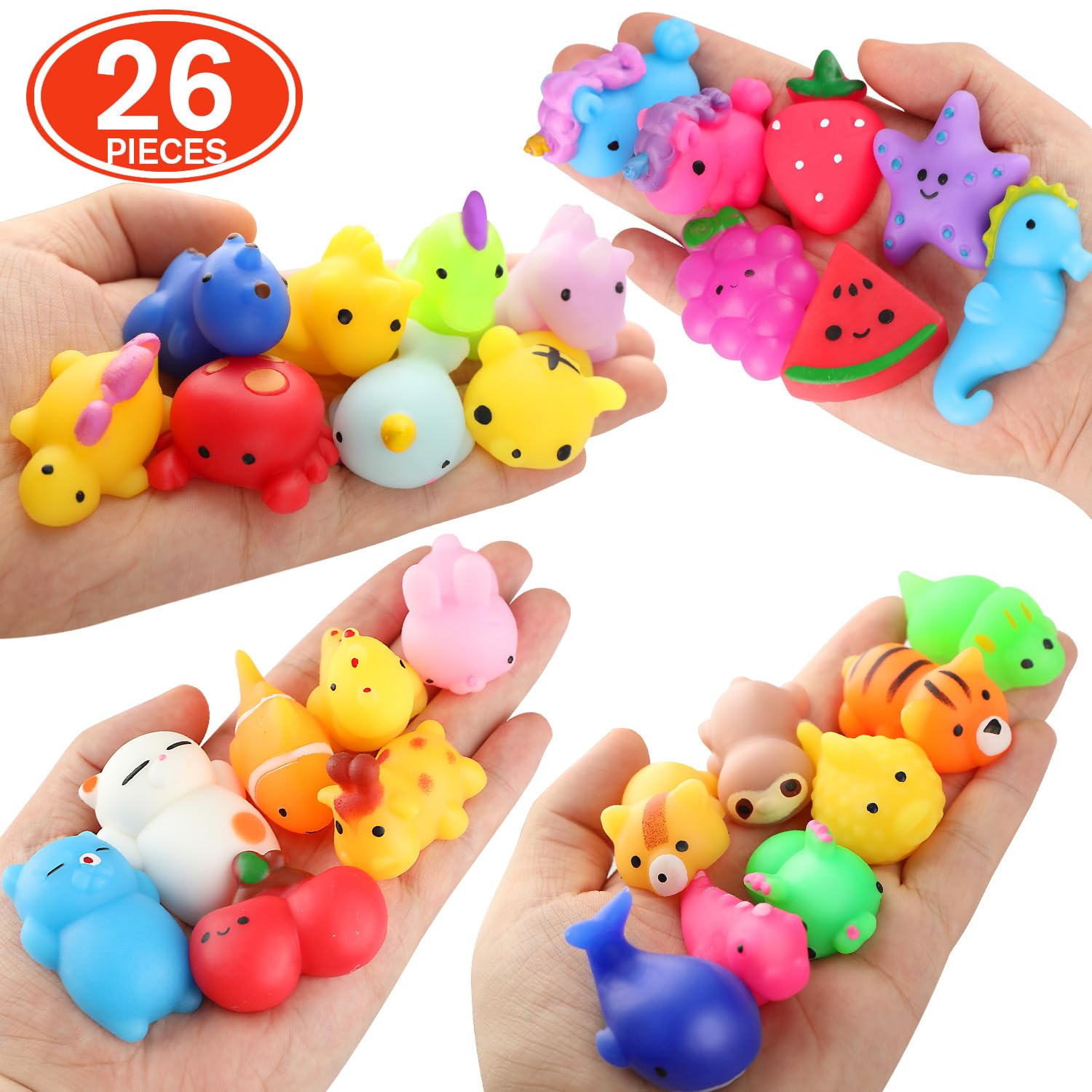 Nobasco squishies animal-figures image, adorable mini toys for play and fidgeting.