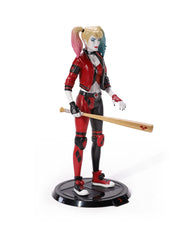 Close-up of Harley Quinn with Bat accessory for collectors.