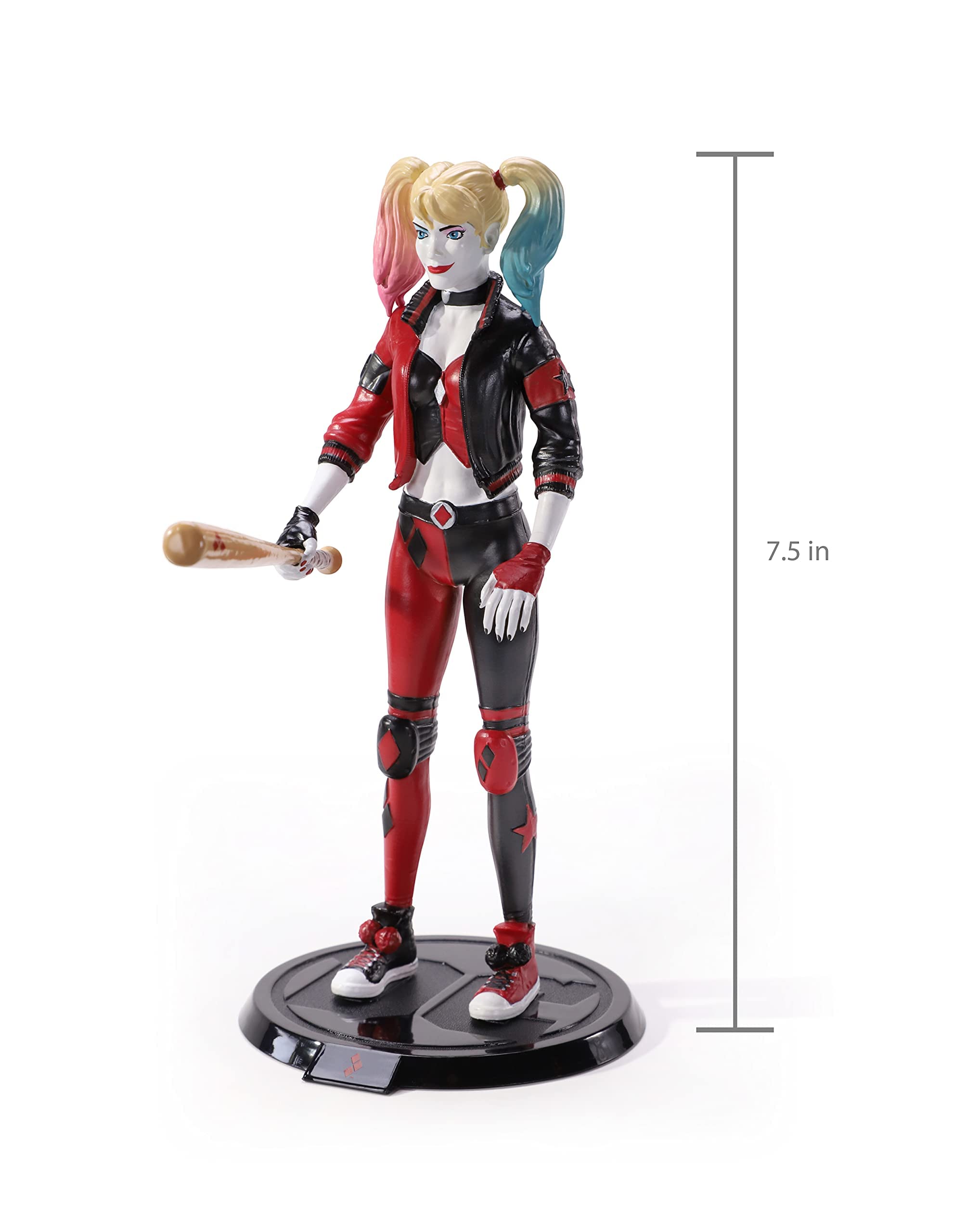 Harley Quinn close-up detail highlights costume and sculpting.