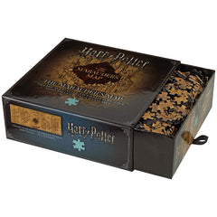 Assembled 35 by 13 inch Marauders Map Puzzle layout for wall display.